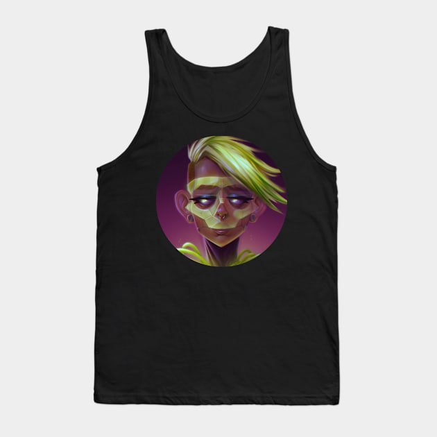 Cyberpunk  skull Tank Top by ivanOFFmax